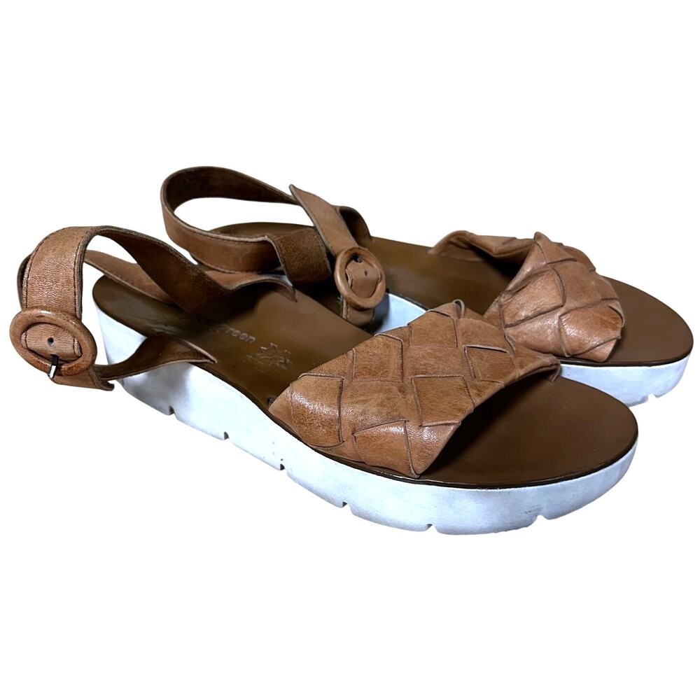 Paul Green Harlee Wedge Sandal Brown Women's Size 7 (US 9.5) Good Used Condition